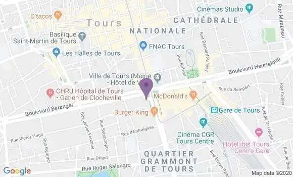 Localisation Banque Populaire Agence de Tours Jean Jaurès