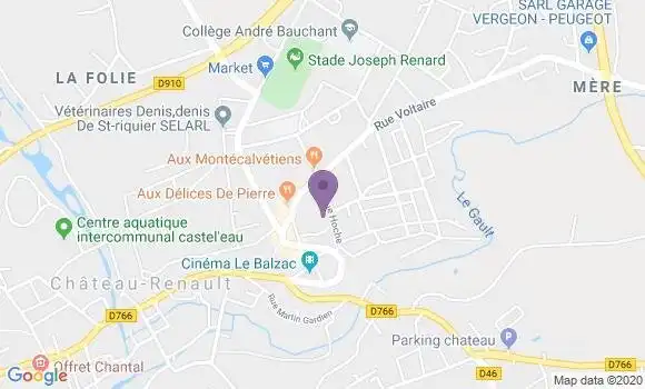 Localisation Banque Populaire Agence de Château Renault