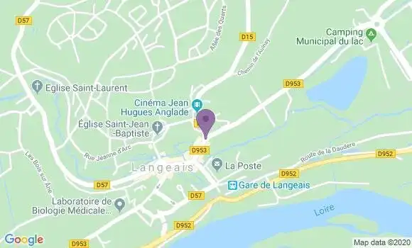 Localisation Banque Populaire Agence de Langeais