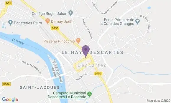 Localisation Banque Populaire Agence de Descartes