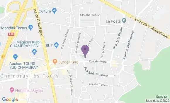 Localisation Banque Populaire Agence de Chambray les Tours