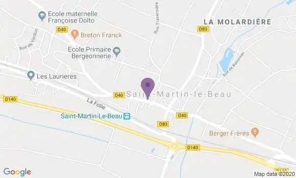 Localisation Banque Populaire Agence de Montlouis sur Loire