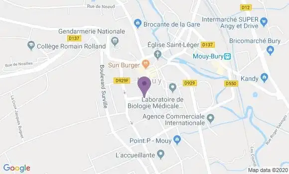 Localisation LCL Agence de Mouy