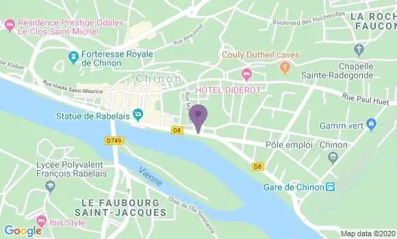 Localisation Banque Populaire Agence de Chinon