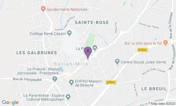Localisation Banque Populaire Agence de Ballan Mire