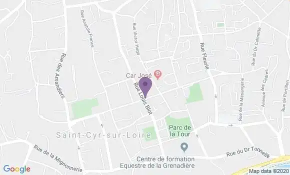 Localisation Banque Populaire Agence de Saint Cyr sur Loire