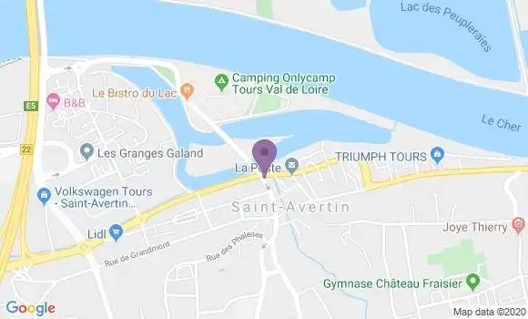 Localisation Banque Populaire Agence de Saint Avertin