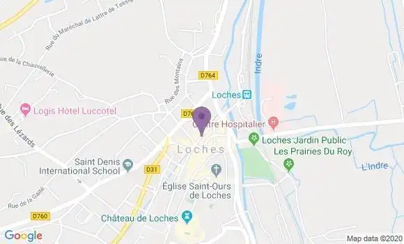 Localisation Banque Populaire Agence de Loches