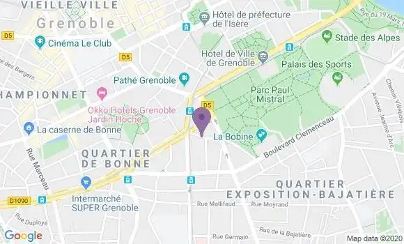 Localisation Banque Populaire Agence de Grenoble Mistral