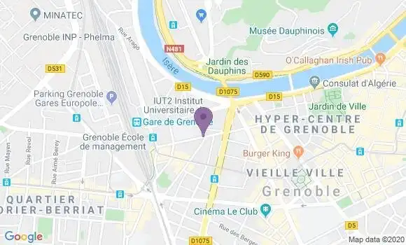 Localisation Banque Populaire Agence de Grenoble Viallet