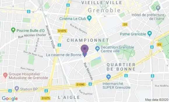 Localisation Banque Populaire Agence de Grenoble Bonne