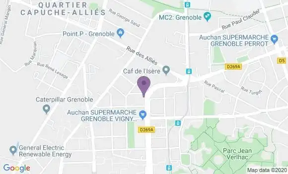 Localisation Banque Populaire Agence de Grenoble Vigny Musset