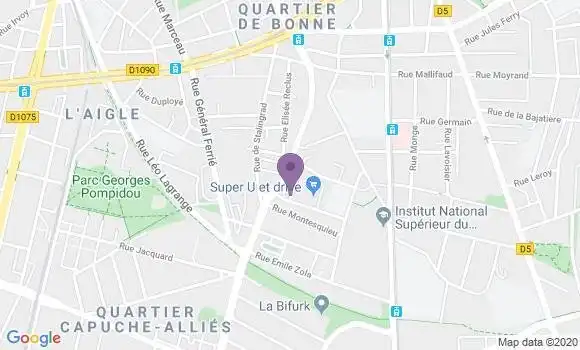 Localisation Banque Populaire Agence de Grenoble Vaillant
