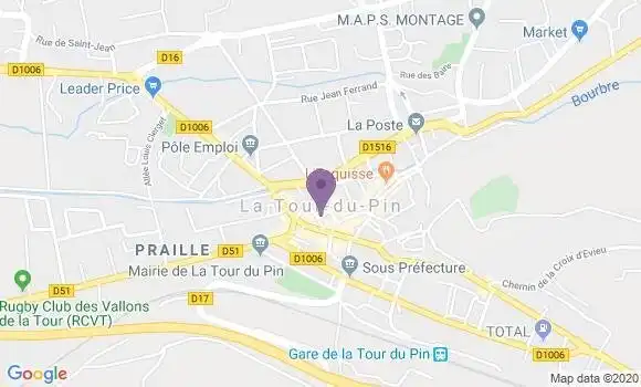 Localisation Banque Populaire Agence de La Tour du Pin