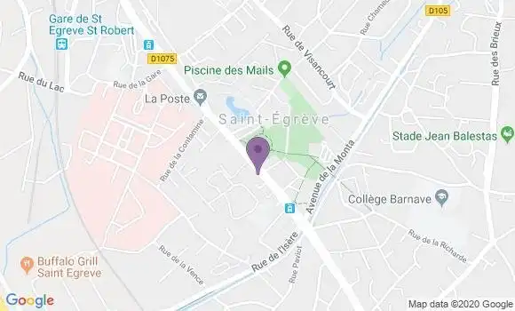 Localisation Banque Populaire Agence de Saint Egrève