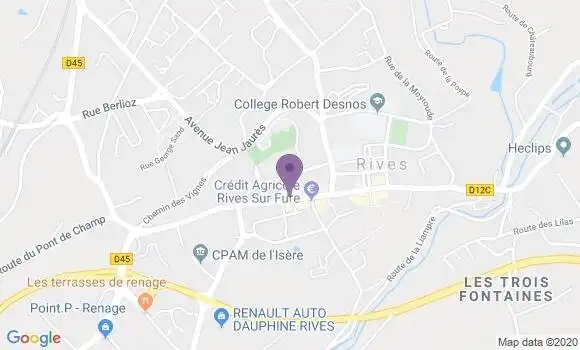 Localisation Banque Populaire Agence de Rives
