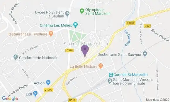 Localisation Banque Populaire Agence de Saint Marcellin
