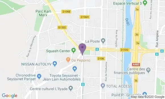 Localisation Banque Populaire Agence de Seyssinet Pariset