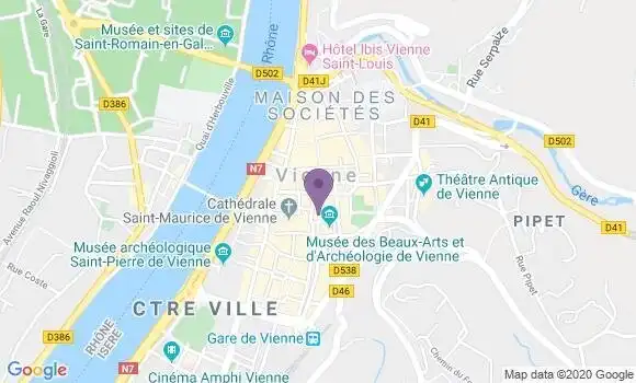 Localisation Banque Populaire Agence de Vienne