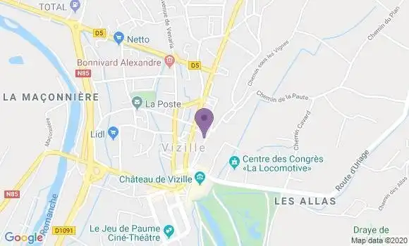 Localisation Banque Populaire Agence de Vizille