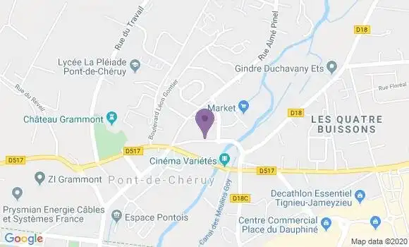 Localisation Banque Populaire Agence de Pont de Cheruy