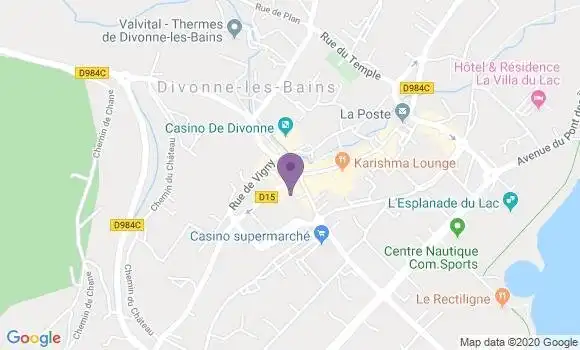 Localisation LCL Agence de Divonne les Bains