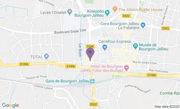 Localisation Banque Populaire Agence de Bourgoin Jallieu
