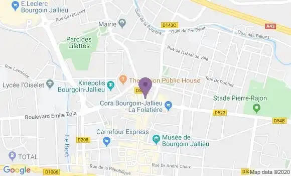 Localisation Banque Populaire Agence de Bourgoin Jallieu Saint Michel
