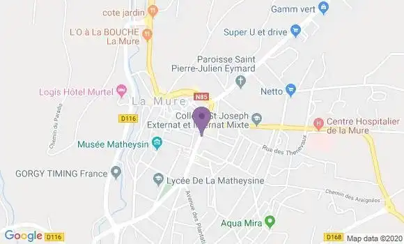 Localisation Banque Populaire Agence de La Mure