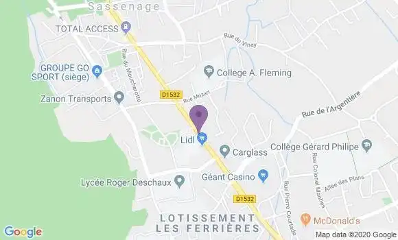 Localisation Banque Populaire Agence de Sassenage