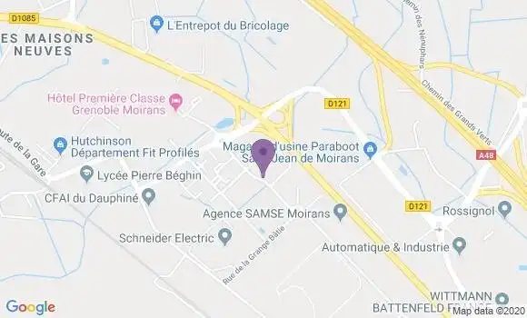 Localisation Banque Populaire Agence de Moirans le Kiosque