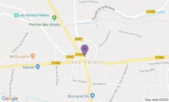 Localisation Banque Populaire Agence de Les Abrets