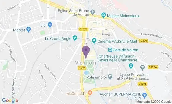 Localisation Banque Populaire Agence de Voiron