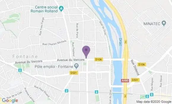 Localisation Banque Populaire Agence de Fontaine