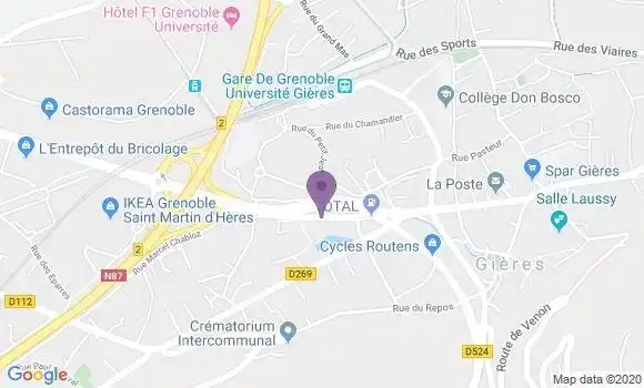 Localisation Banque Populaire Agence de Gières