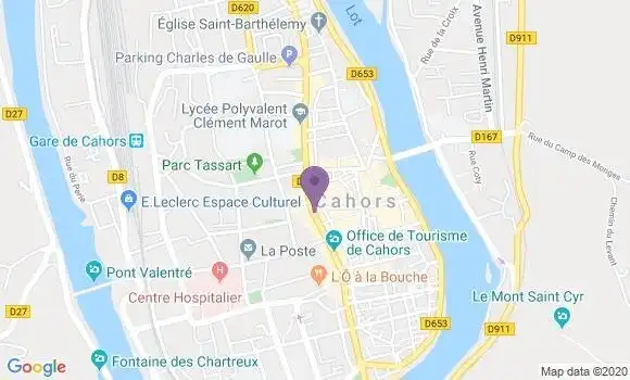 Localisation LCL Agence de Cahors