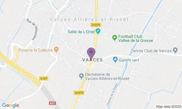 Localisation Banque Populaire Agence de Varces Allières et Risset