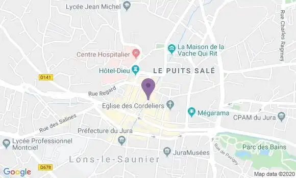 Localisation Banque Populaire Agence de Lons le Saunier Commerce