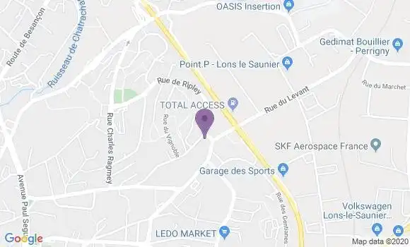 Localisation Banque Populaire Agence de Lons le Saunier Marjorie