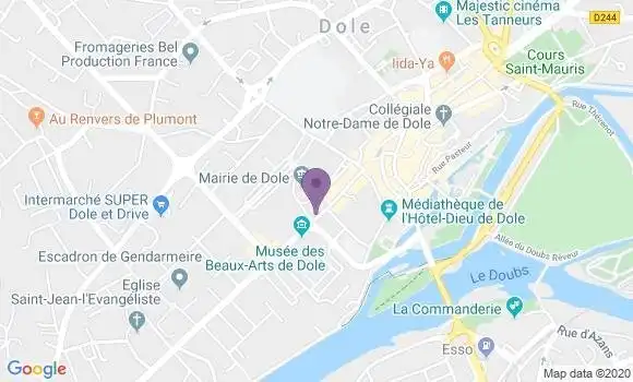 Localisation Banque Populaire Agence de Dole Barberousse
