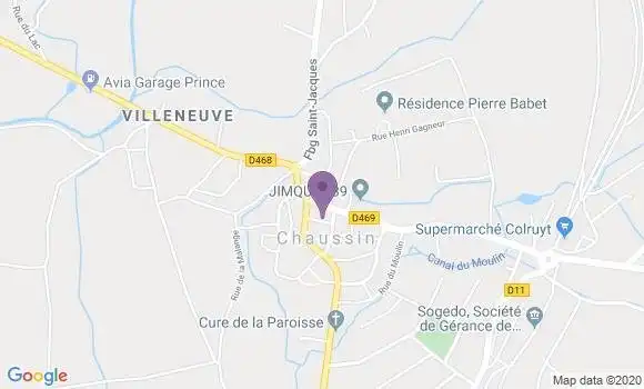 Localisation Banque Populaire Agence de Chaussin