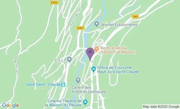 Localisation Banque Populaire Agence de Saint Claude
