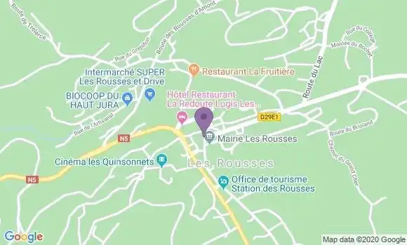 Localisation Banque Populaire Agence de Les Rousses