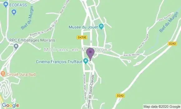 Localisation Banque Populaire Agence de Moirans en Montagne