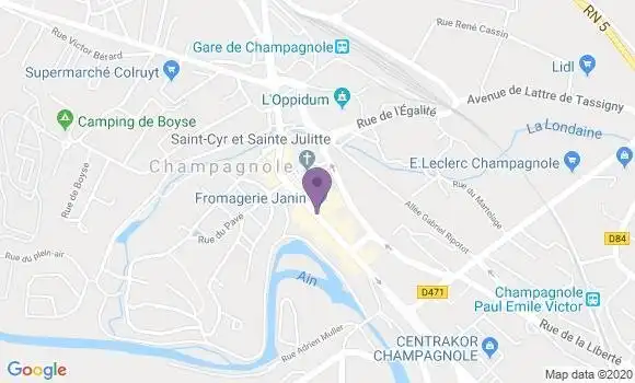 Localisation Banque Populaire Agence de Champagnole