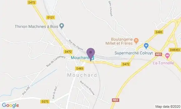 Localisation Banque Populaire Agence de Mouchard