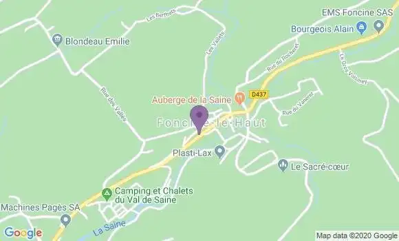Localisation Banque Populaire Agence de Foncine le Haut