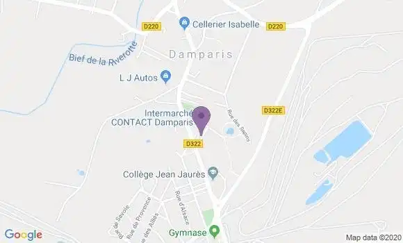 Localisation Banque Populaire Agence de Damparis