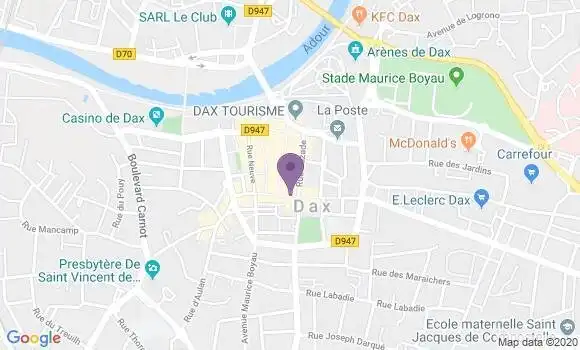 Localisation Banque Populaire Agence de Dax