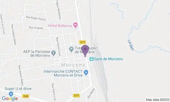 Localisation Banque Populaire Agence de Morcenx
